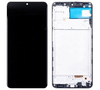 Дисплей для Samsung Galaxy A22 4G (A225F) в рамке Черный - (OLED) + набор инструментов и клей