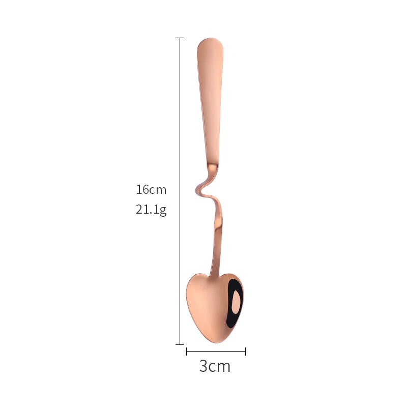 Ложка Bisda сердечком Rose gold 16см