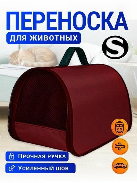 Переноска S с жестким каркасом для кошек и собак 40х25х25 см XL ZOLO до 10кг пластиковая