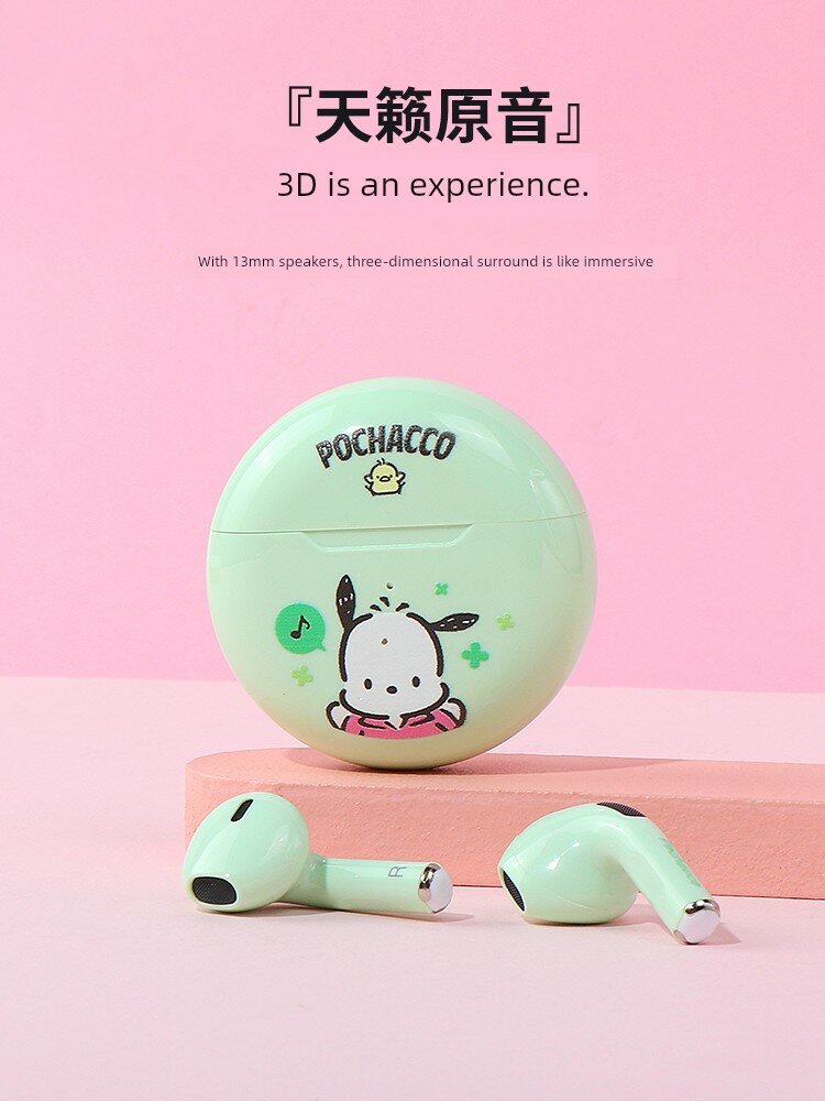 Беспроводные наушники miniso Sanrio Kuromi TWS, ин-эар беспроводные наушники для студентов