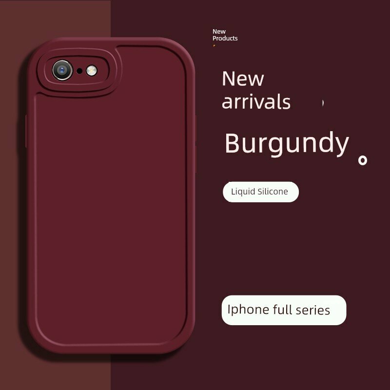 Чехол для iPhone 6s Plus из силикона, противоударный, винно-красный, защитный, с анти-отпечатками пальцев