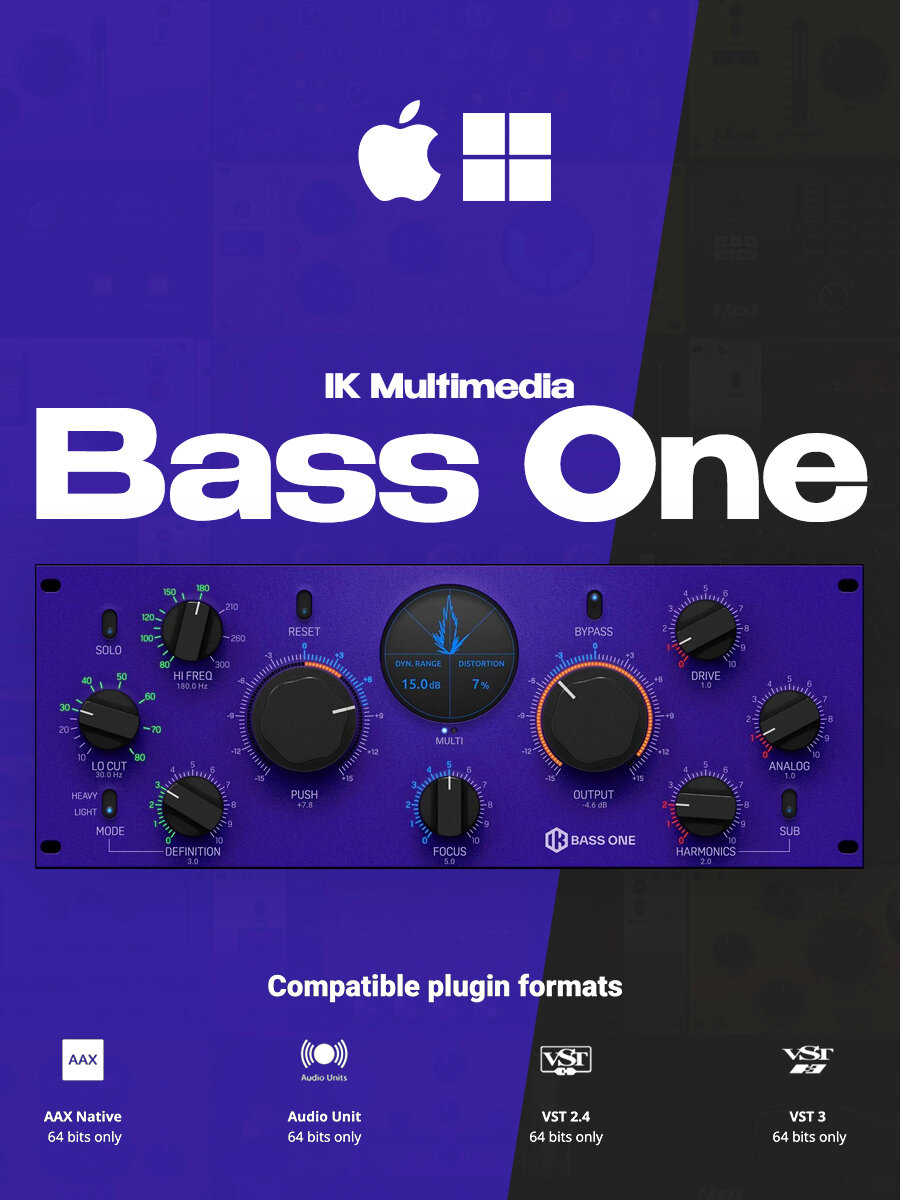 Bass ONE by IK Multimedia (лицензионный ключ) для ПК, macOS & Windows
