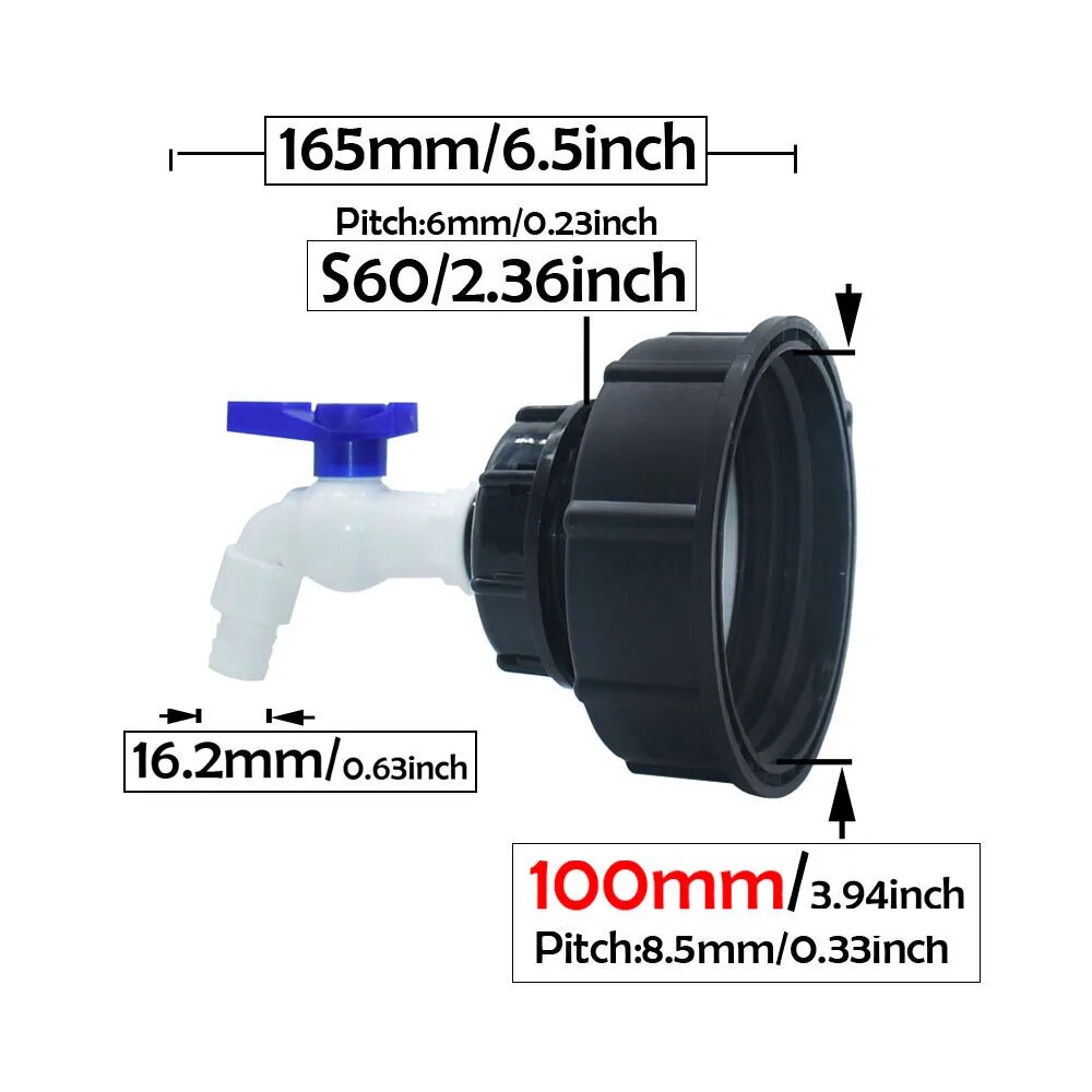 Пластиковый соединитель для бака WXRWXY S60 100mm-S60-A