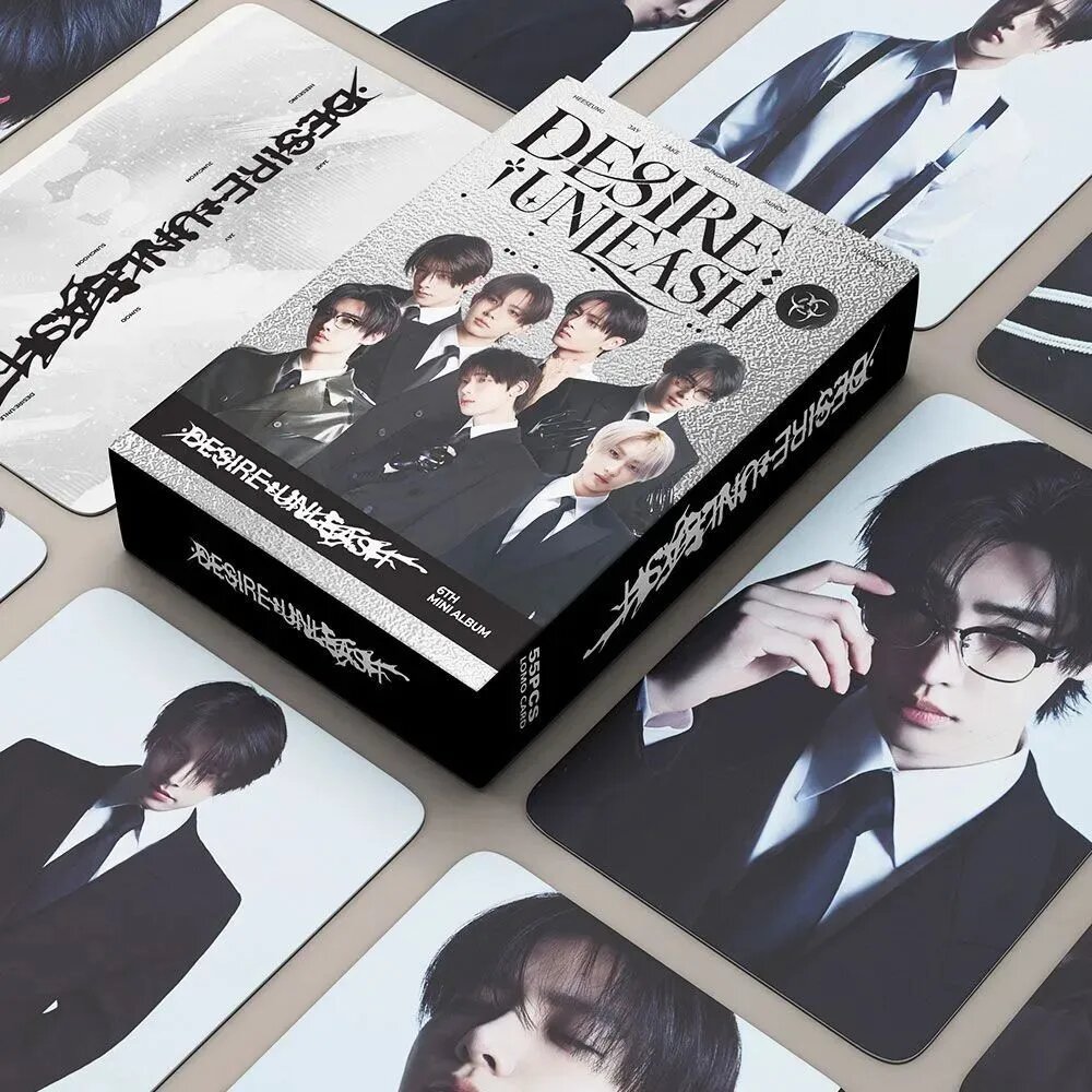 Карточки K-POP 55 штук Карточки из альбома ENHYPEN DESIRE UNLEASH Фотокарточки K-POP ENHYPEN DESIRE UNLEASH Постер