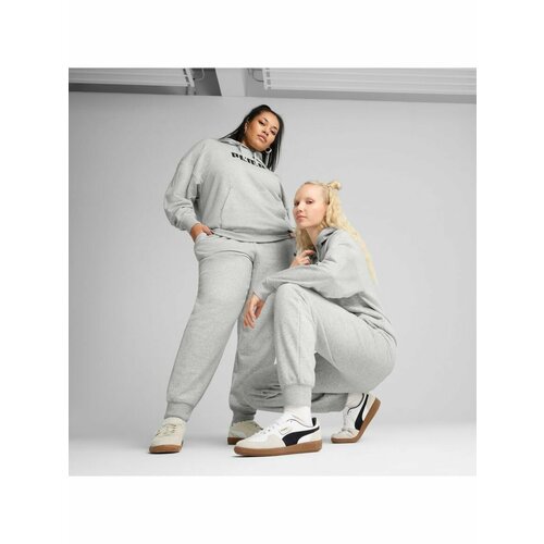 фото Брюки спортивные puma ess small no. 1 logo comfort high-waist sweatpants fl, размер s, серый