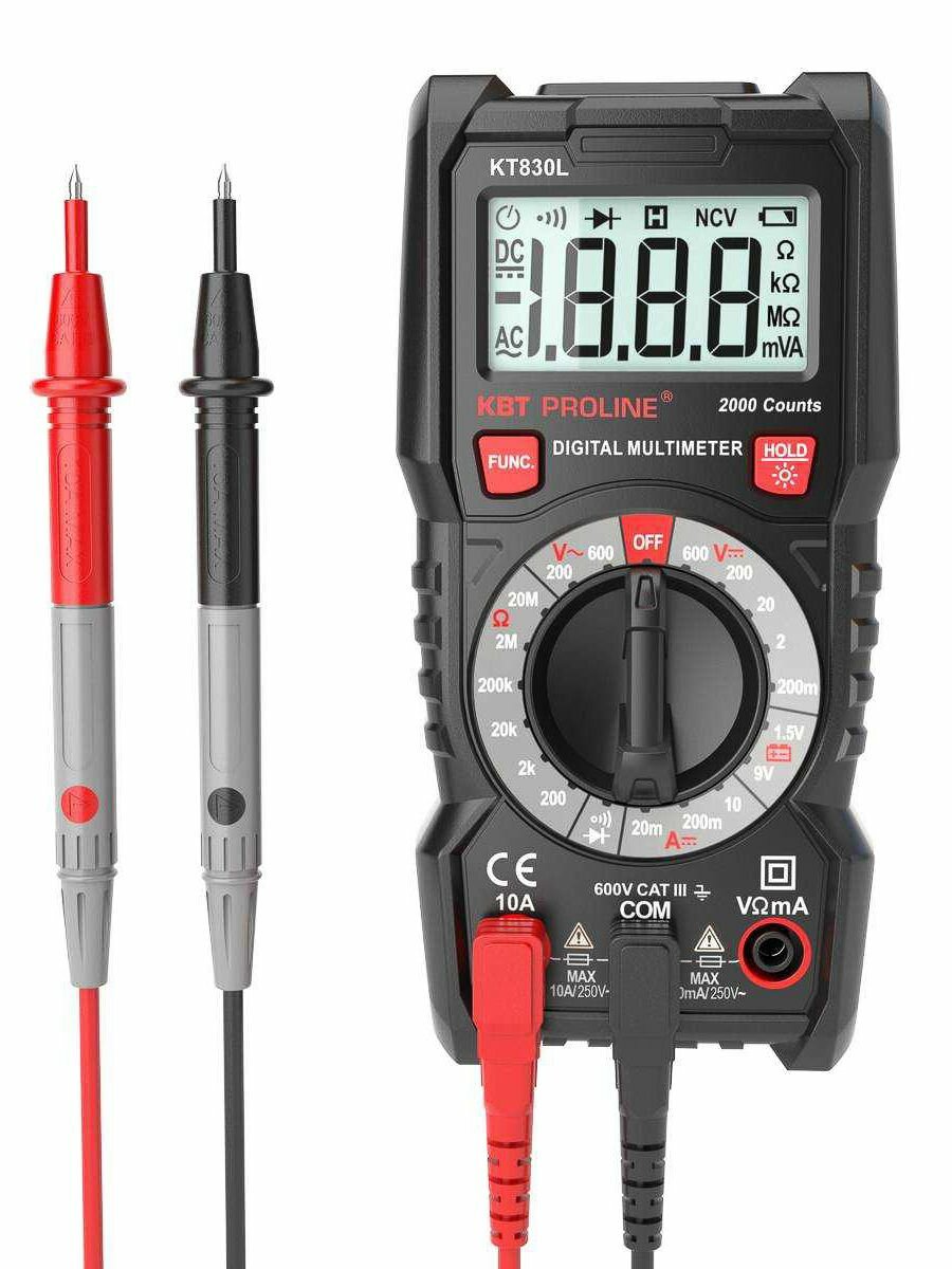Мультиметр цифровой KT 830L серия PROLINE