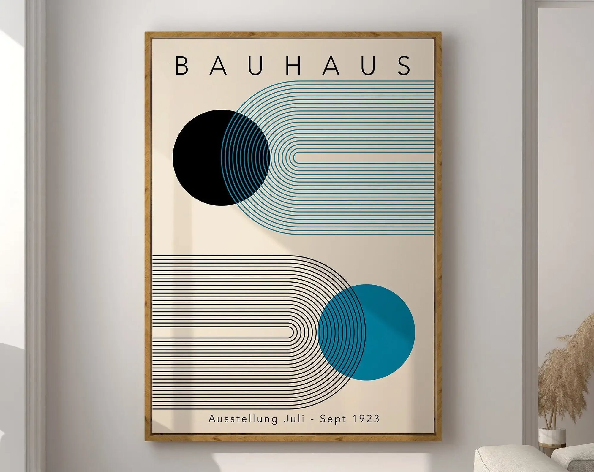 Геометрическая картина Bauhaus 40x60см, цвет 24