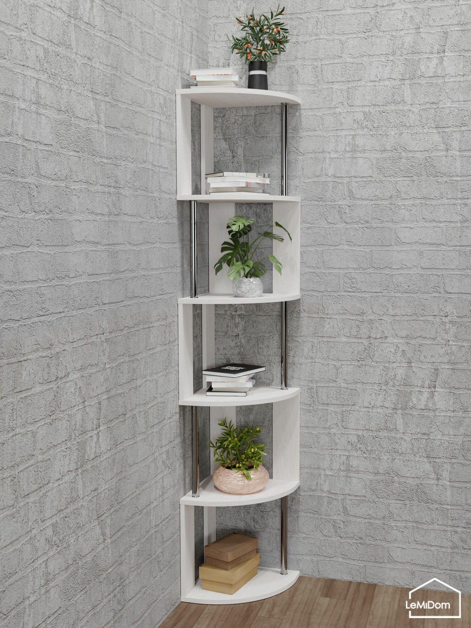 Стеллаж деревянный мария S113 177x35x35 cм /Ясень анкор светлый