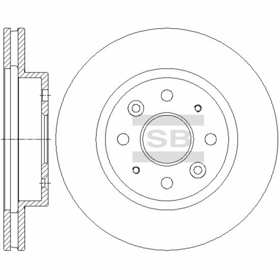 Диск тормозной передний Sangsin Brake для Kia Rio 00-05, 1 шт