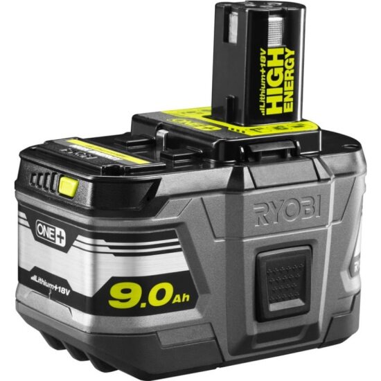 Аккумулятор Ryobi ONE+ RB18L90 High Energy (18 В, 9 А*ч, Li-Ion) 5133002865