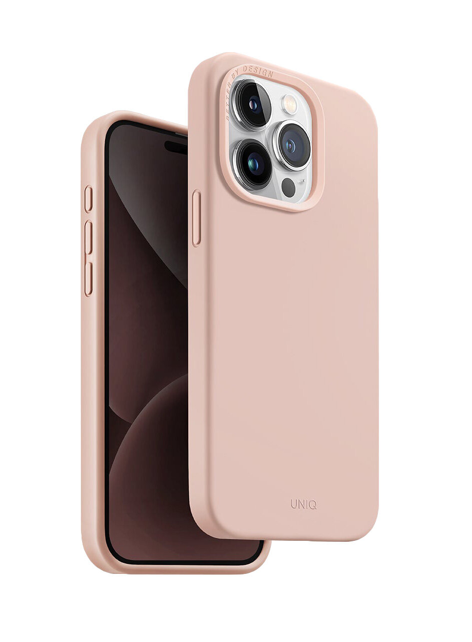 Защитный чехол Uniq Lino MagSafe для iPhone 15 Pro Max Pink