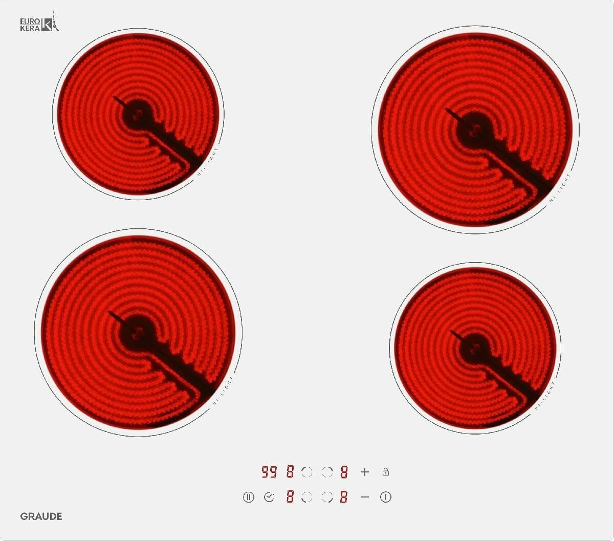 Стеклокерамическая варочная панель GRAUDE EK 60.0 W
