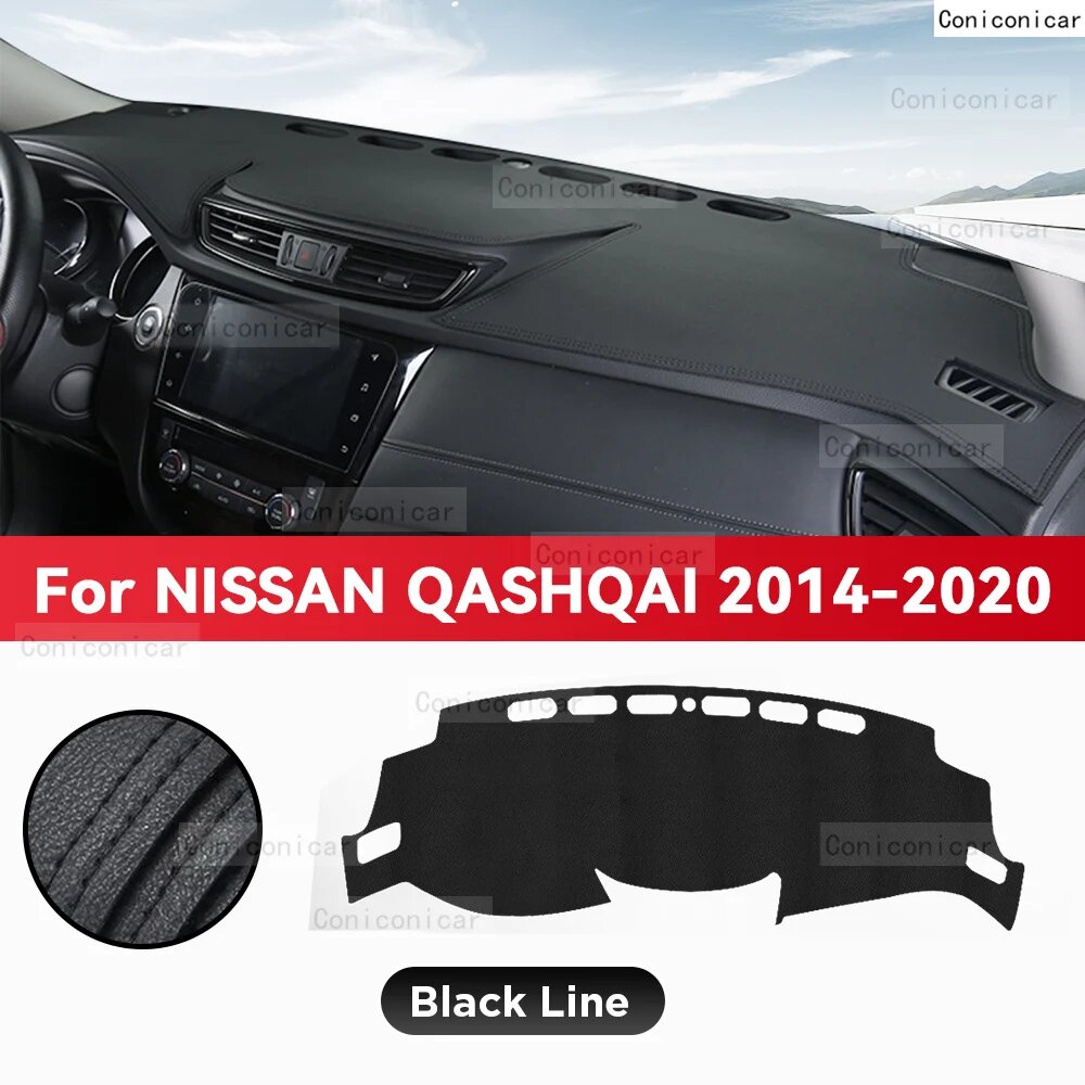 Для NISSAN QASHQAI 2014-2020 J11 чехол для приборной панели автомобиля солнцезащитный козырек избегающий детской кожи коврик искусственная кожа анти-УФ ковер аксессуары