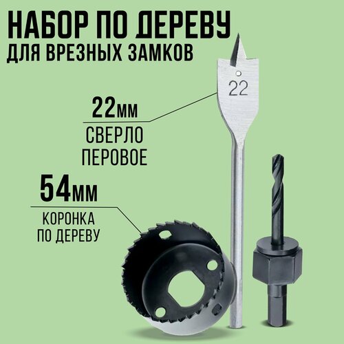 Набор оснастки X-PERT для врезных замков, металл, черный, 22/54 мм