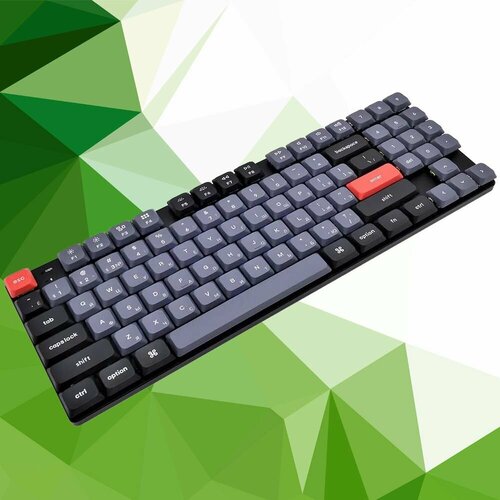 Клавиатура, Keychron, K13 PRO RGB Gateron Blue Switch, черный/серый