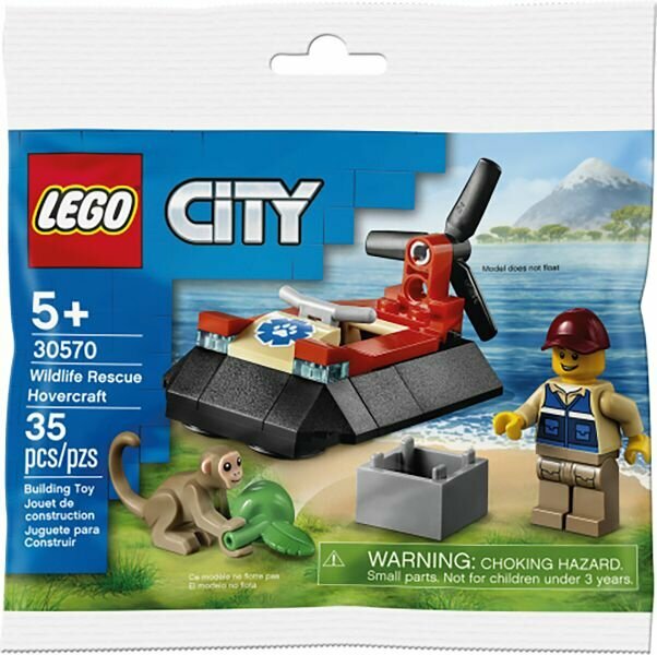 Конструктор LEGO City 30570 Спасательное судно (Wildlife Rescue Hovercraft polybag)
