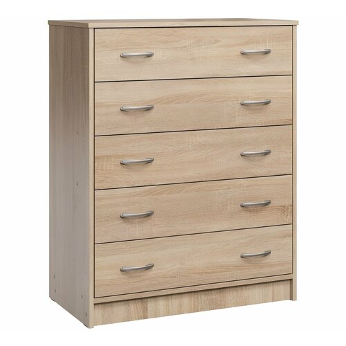 Комод с 5 ящиками для одежды Венди-0,5, ШхГхВ: 80х42х100 см