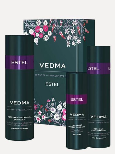 Изображение товара Набор VEDMA by ESTEL (Шампунь 250 мл, маска 200 мл, масло-эликсир 50 мл)