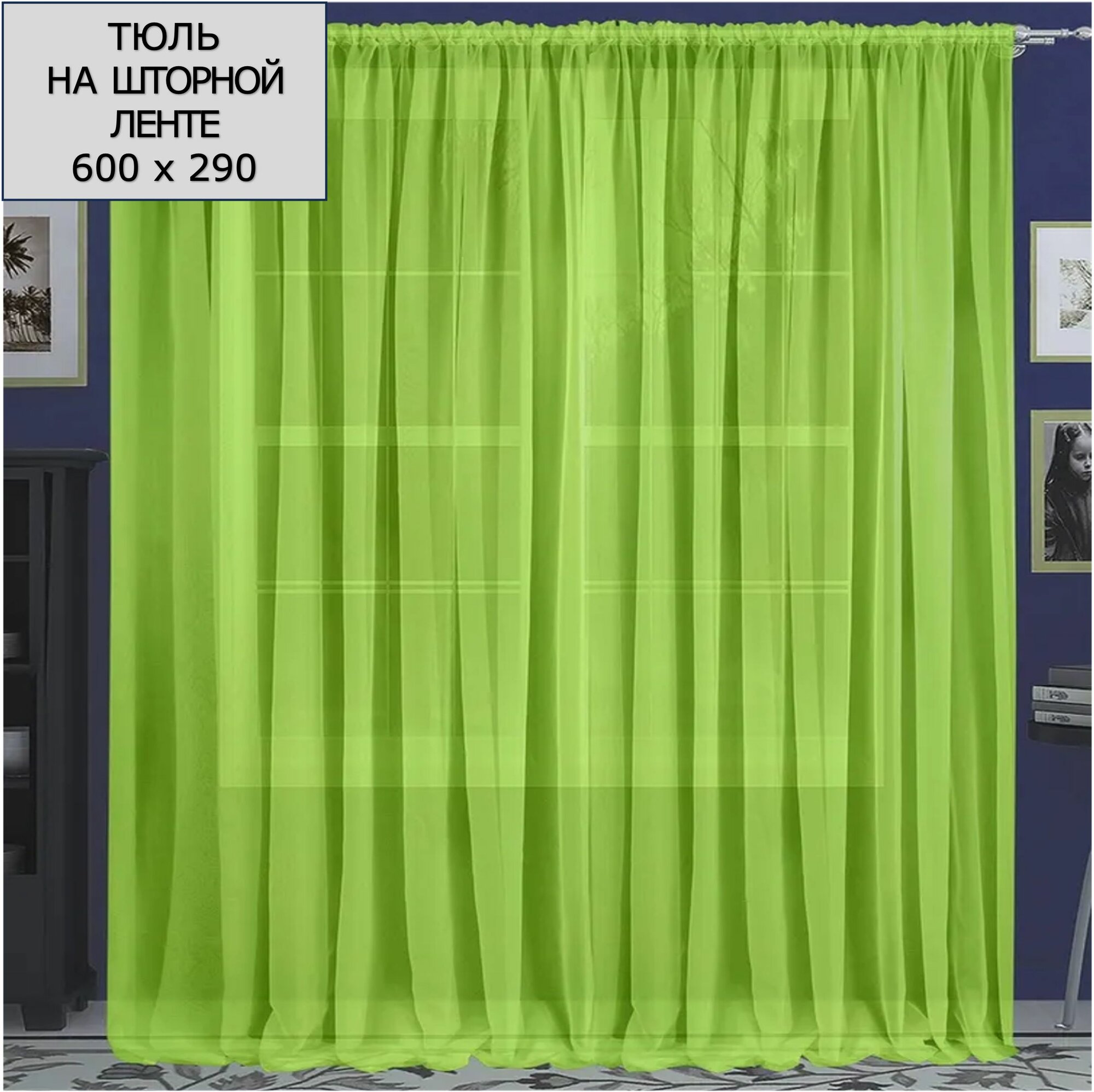 Тюль гостиный Моно 600х290 см