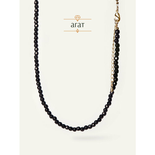 фото Чокер bl jewelry, гематит, раухтопаз, агат, длина 40 см, черный, серый