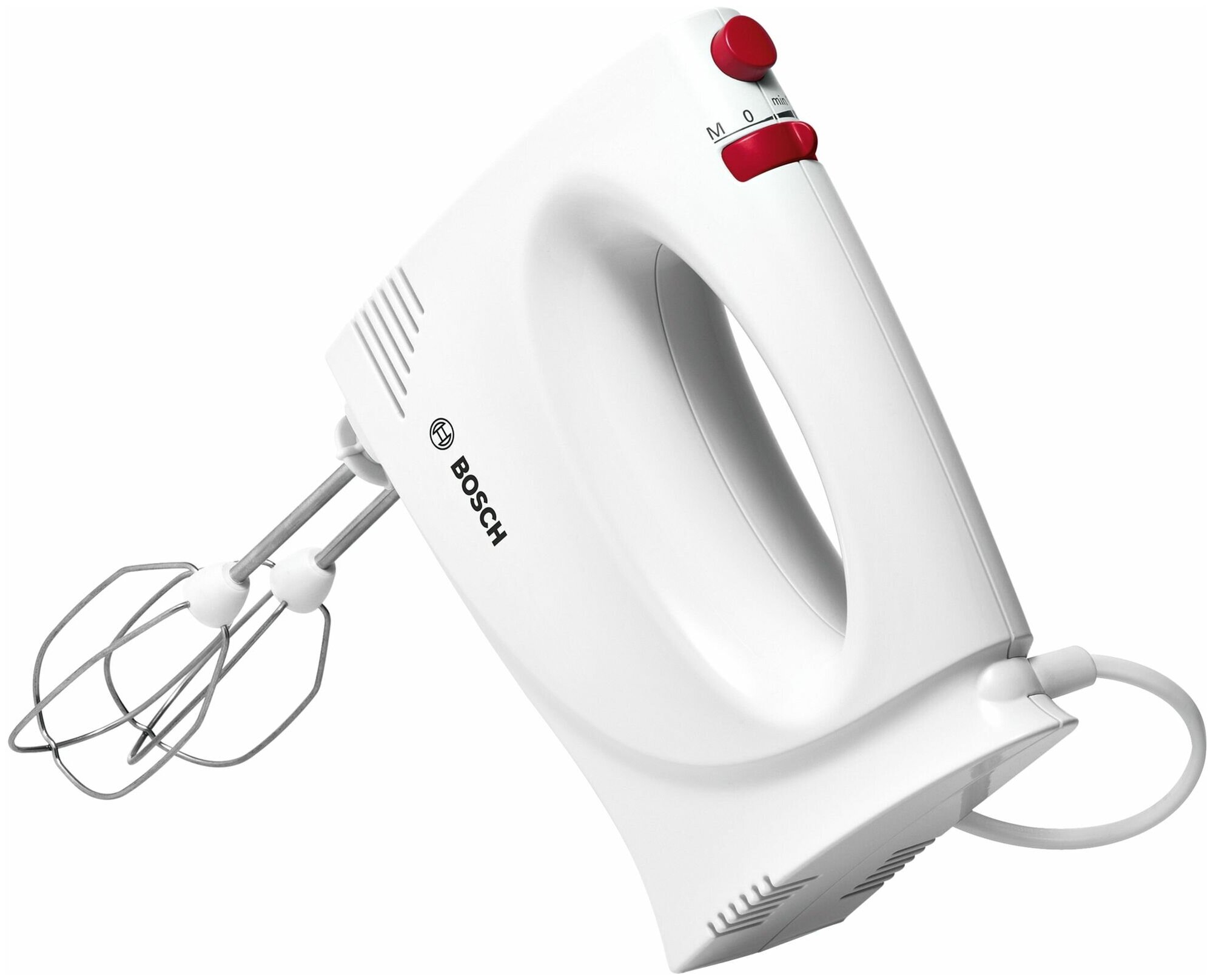 Миксер BOSCH MFQP 1000, белый/темно-красный