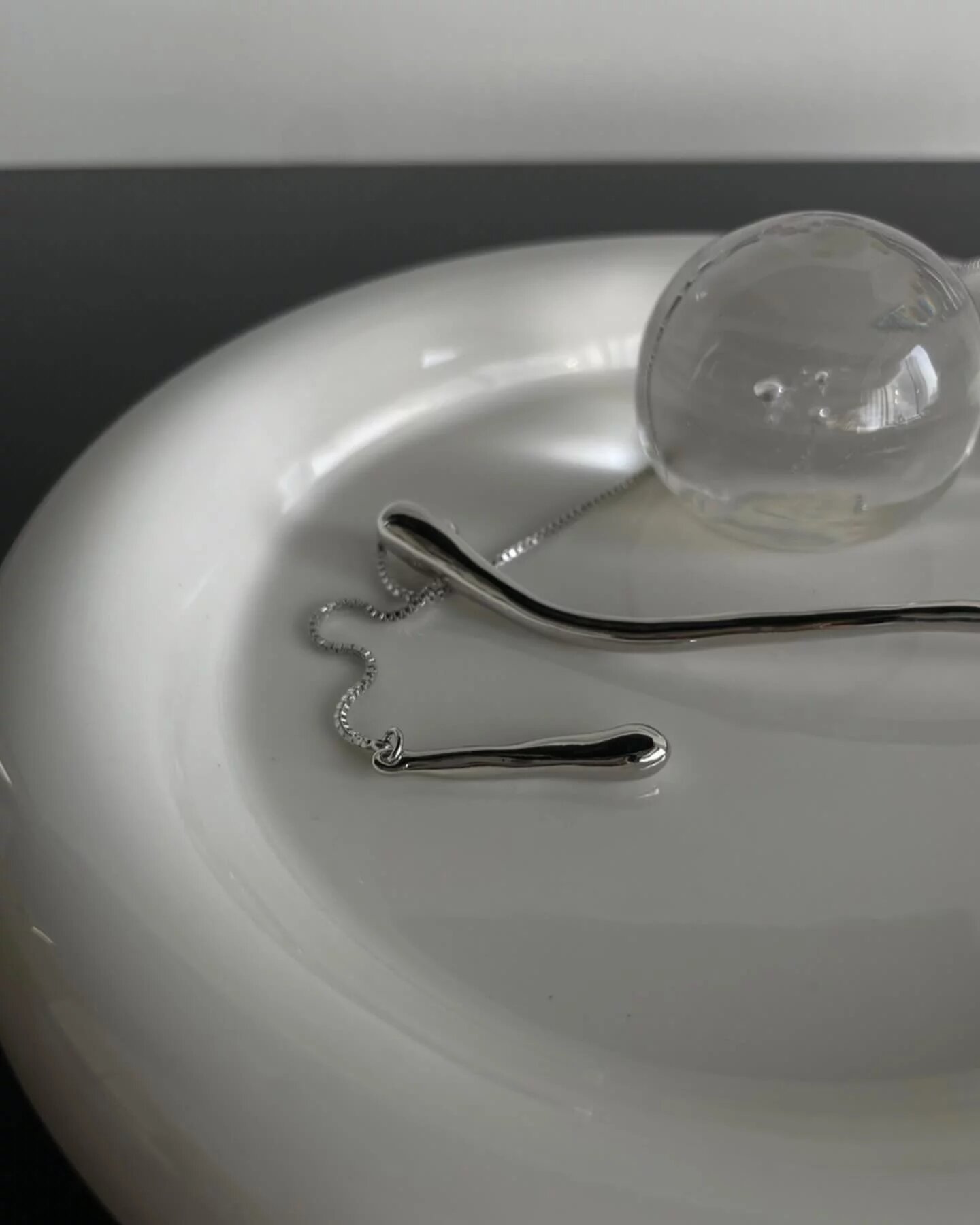 Колье FETISH, длина 49 см, серебристый — фото 1