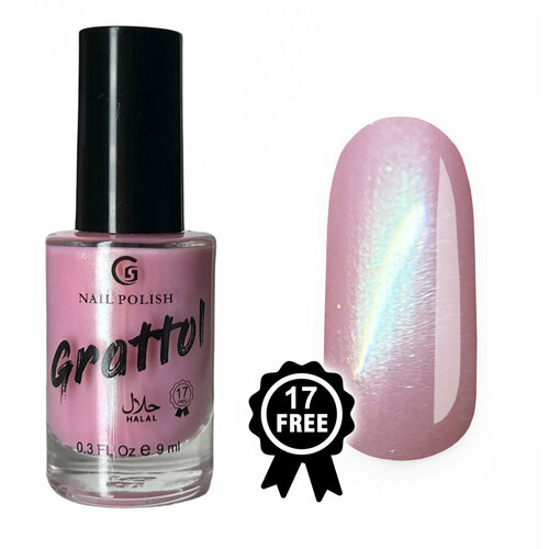 Grattol Color Nail Polish Spring tulip - Лак для ногтей без лампы Перламутровый Розовый 9 мл 425₽