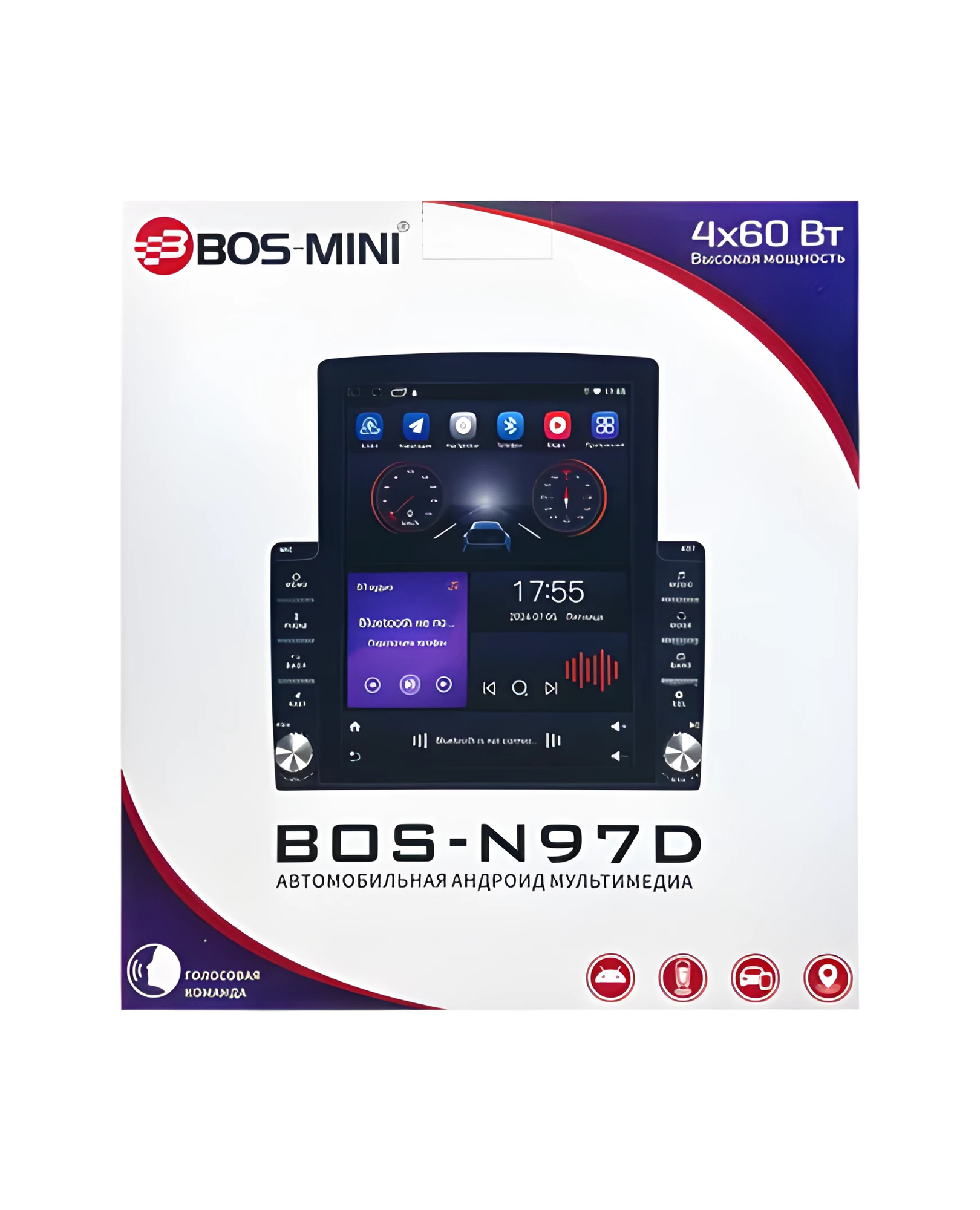 Автомагнитола BOS-MINI Bos-N97D 9.7" 4+64Gb , Bluetooth , GPS