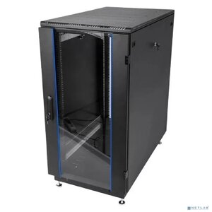 CMO ЦМО Шкаф телекоммуникационный напольный 24U (600 800) дверь стекло, чёрный