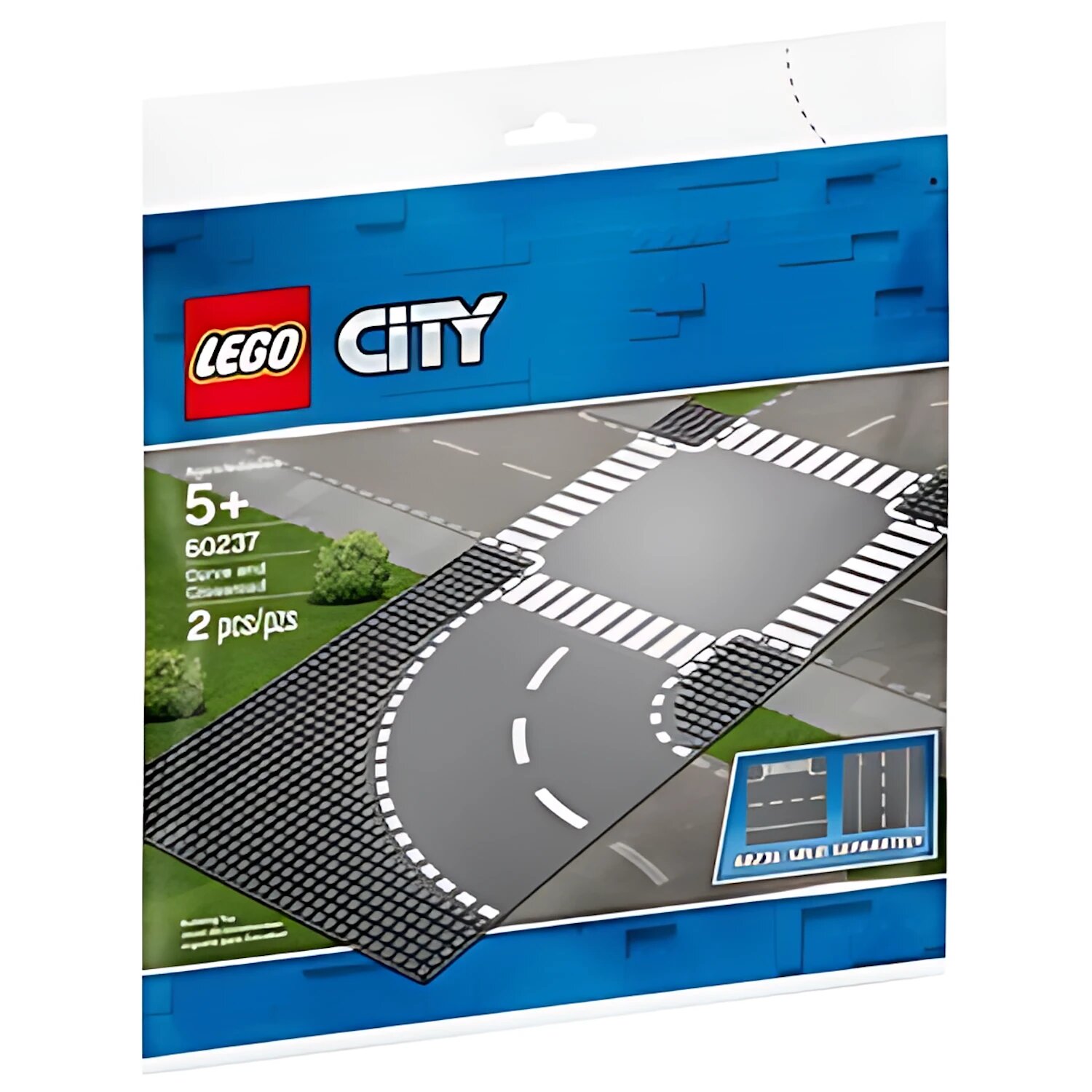 Дополнительные элементы для конструктора LEGO City 60237 Поворот и перекрёсток