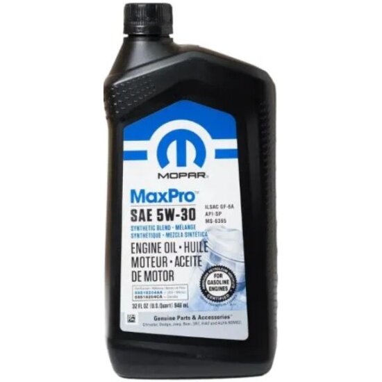 Моторное масло Mopar MaxPro 5W-30 полусинтетическое 0.946 л (США)