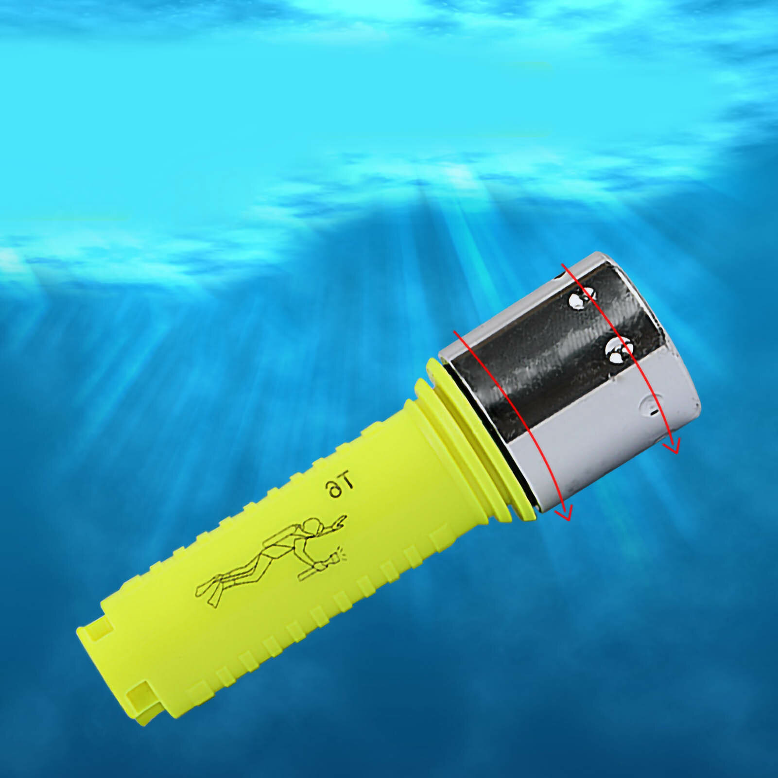 Подводный фонарик светодиодный алюминиевый сплав с бликами магнетронный фонарик для дайвинга на открытом воздухе фонарик для дайвинга