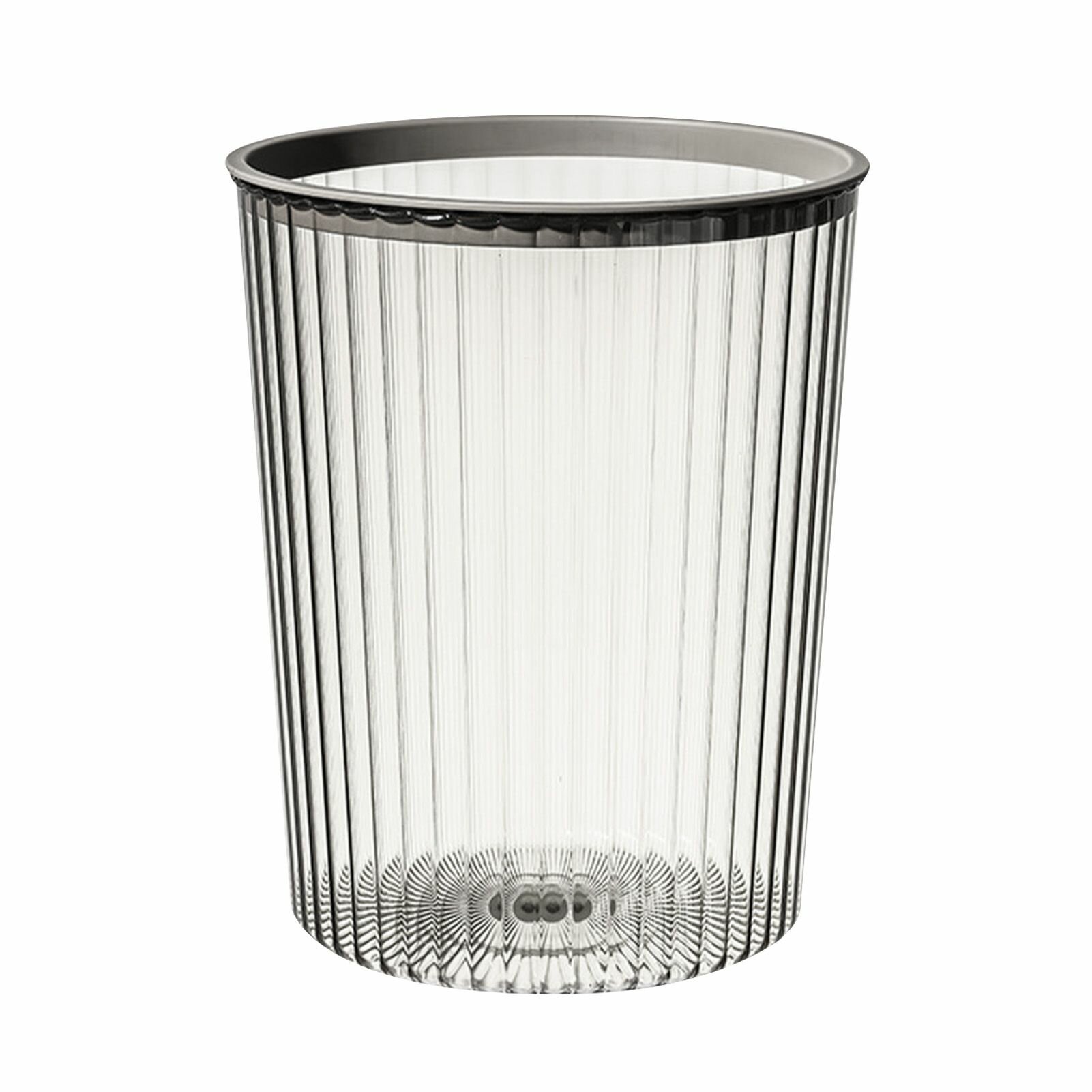 Серое домашнее мусорное ведро большой емкости с легко прикрепляемой крышкой прозрачное мусорное ведро с верхним кольцом для легкого опорожнения емкость 14 л