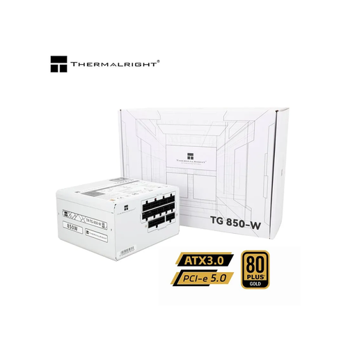 Блок питания Thermalright TR-TG850W 850ВТ белый, ATX 3.0, 80+ GOLD, PCI-e 5.0, 12Vhpwr