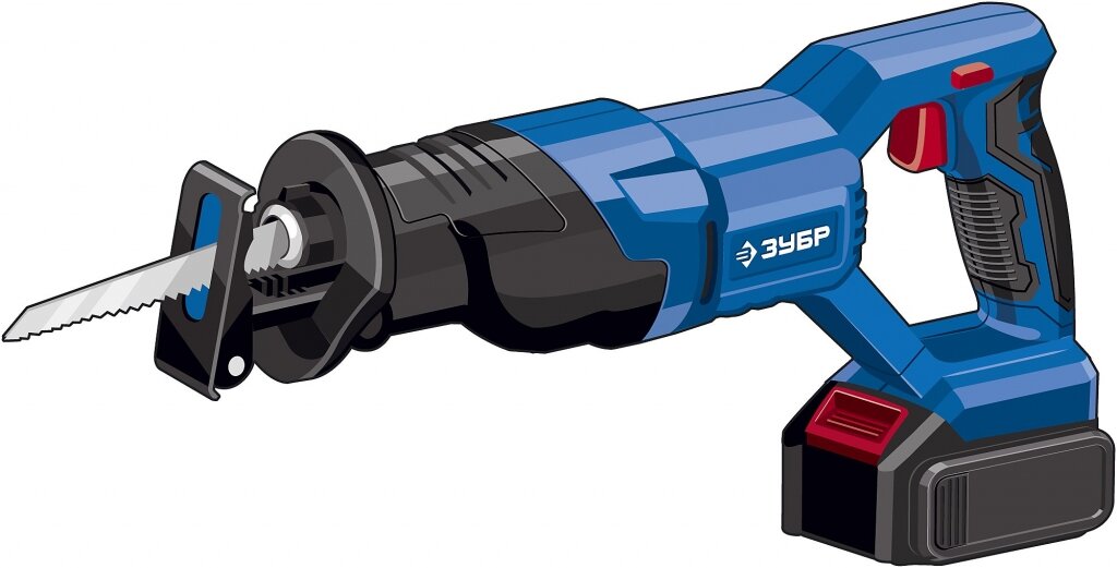 Бесщеточная пила сабельная, 1 АКБ 4 Ач, в сумке SPB-180-41 Зубр