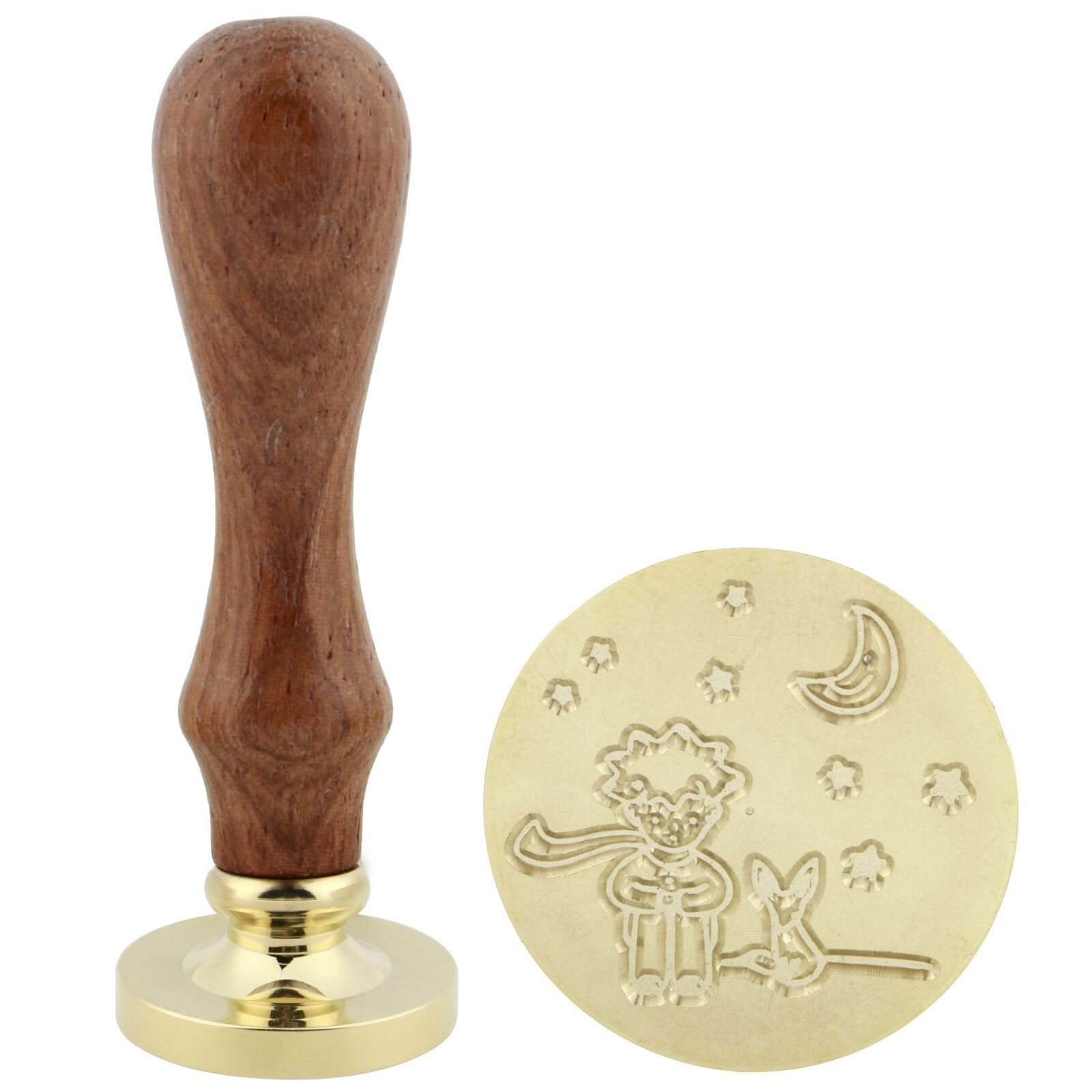 Сургучная печать Волна веселья Штамп Принц и Лис, 3 см, Бежевая