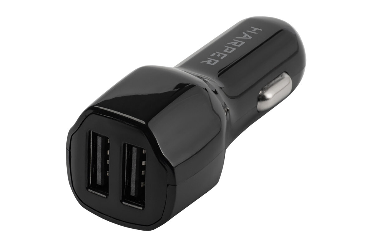 Автомобильное зарядное устройство HARPER CCH-6220 черный, 2 USB — фото 1