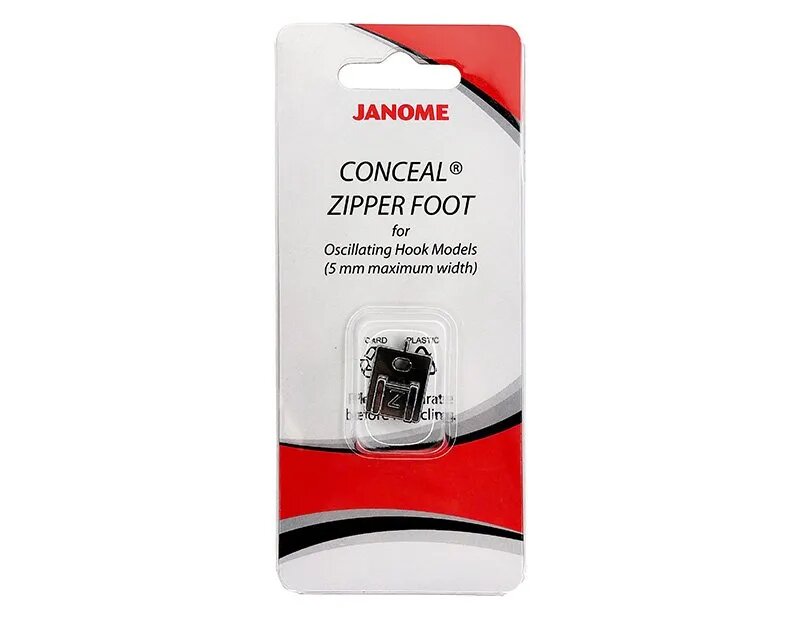 Лапка для потайной молнии Janome для машин с вертикальным челноком, 202-475-002