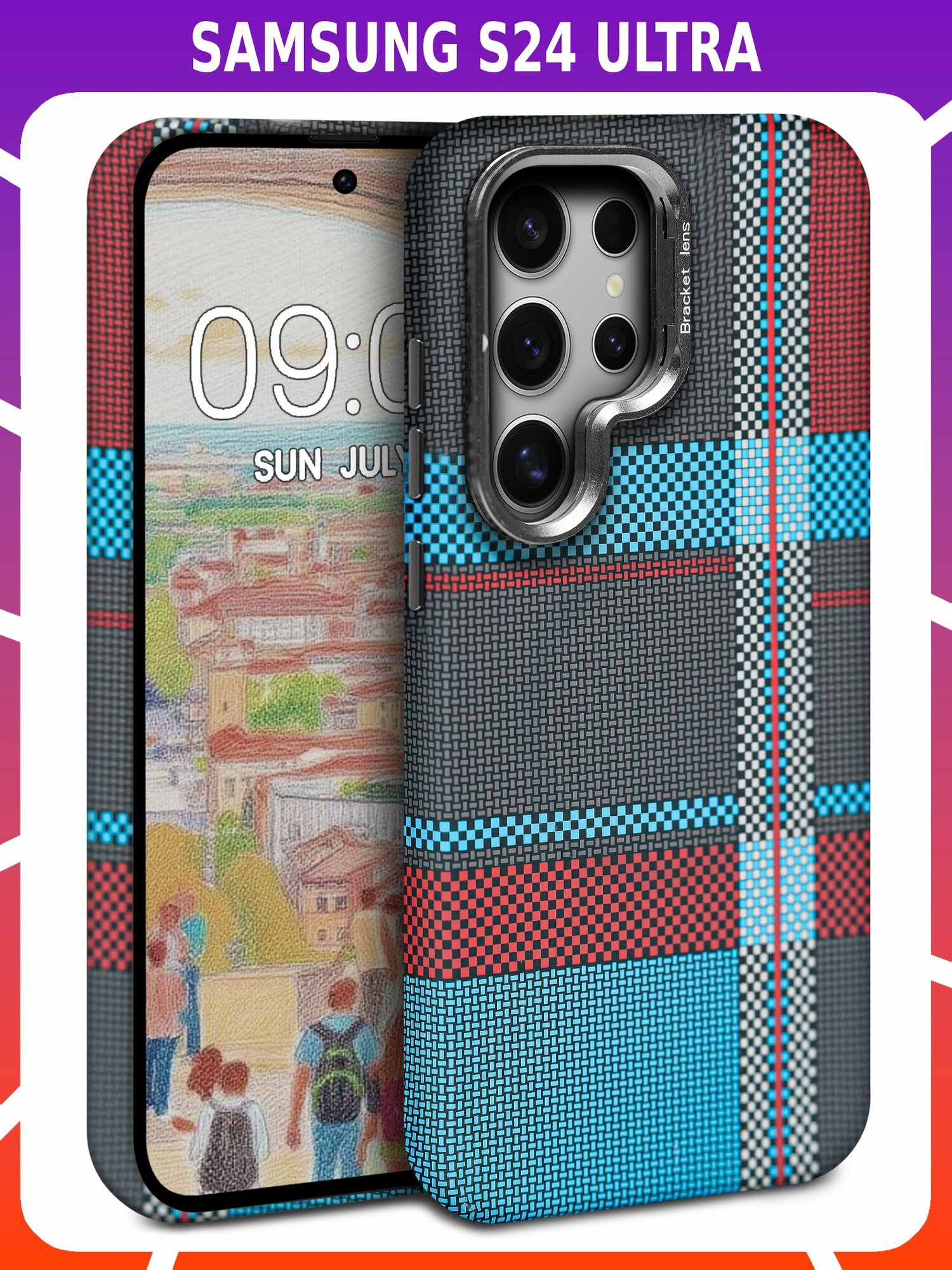 Дизайнерский чехол для SAMSUNG GALAXY S24 ULTRA с камерой-подставкой и MagSafe
