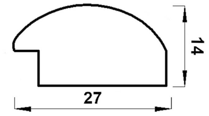 Calligrata Рама для картин (зеркал) 21 х 30 х 2,7 см, пластиковая, Calligrata 6472, чёрная