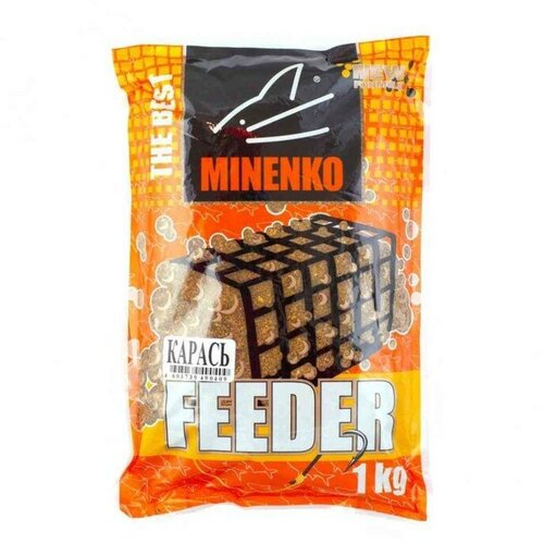 Прикормка MINENKO Feeder, Карась, меланжевый, 1 кг