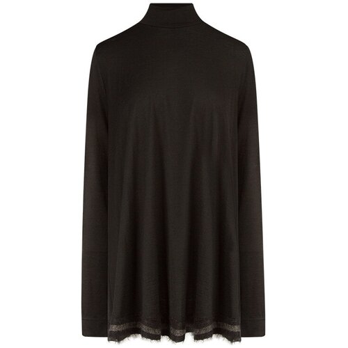 фото Свитер natalija jansone, шерсть, свободный силуэт, размер 44, черный