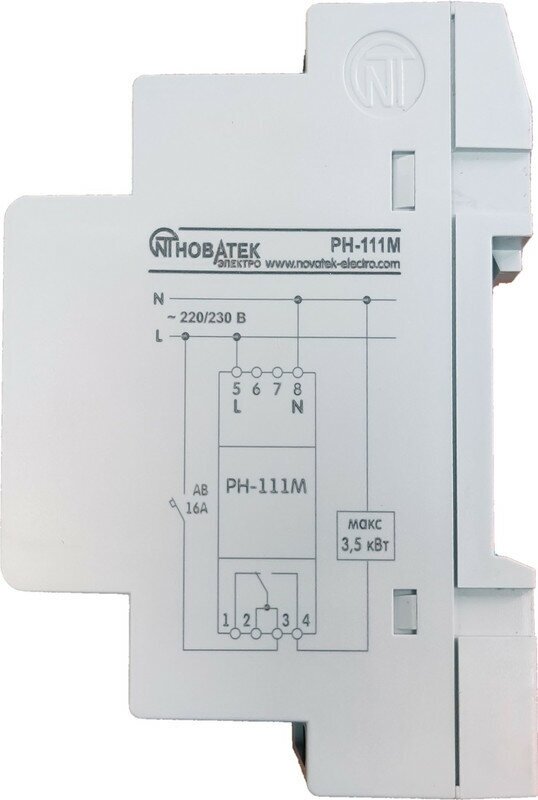 Реле контроля напряжения Новатек-Электро РН-111М - фотография № 9