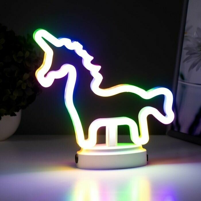 Ночник "Единорог" LED USB 22,5х5,5х22 см - фотография № 4