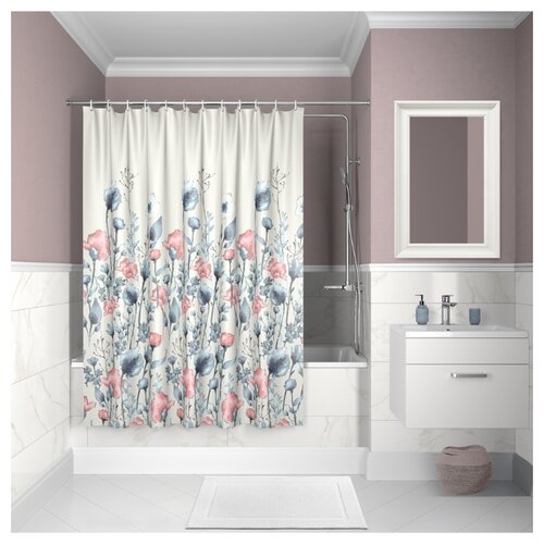 фото Штора для ванной комнаты, 200*180см, полиэстер, d11p218i11, iddis