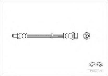 Шланг тормозной Re FO Focus -04 160мм CORTECO 19026486