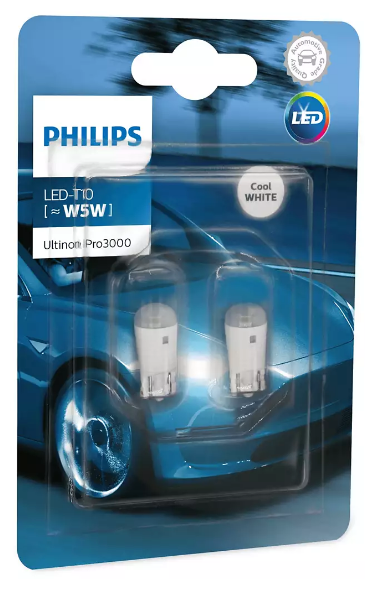 Светодиодные лампы Philips UltinonPro W5W (T10) 6000K 11961U30CWB2 2шт.
