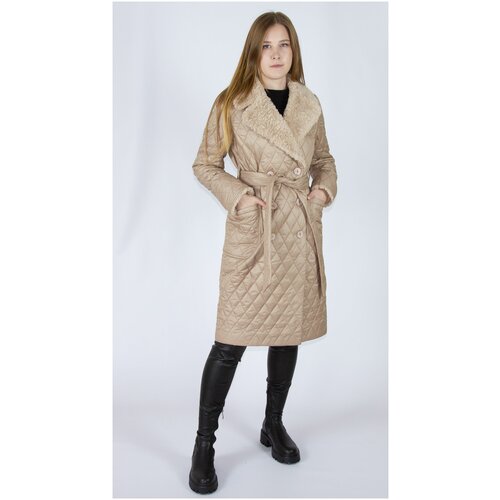 KR-277(150) Пальто женское бежевый Kristina Moda