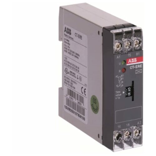 1SVR550107R1100 Реле времени ABB CT-ERE 24В AC/DC, 220-240В AC, 0.1-10с., 1ПК, задержка на включение