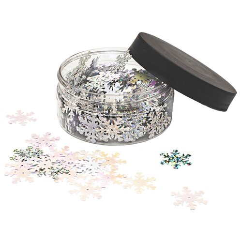 фото Большой набор пайеток-снежинок, 24мм, 45гр, астра astra & craft